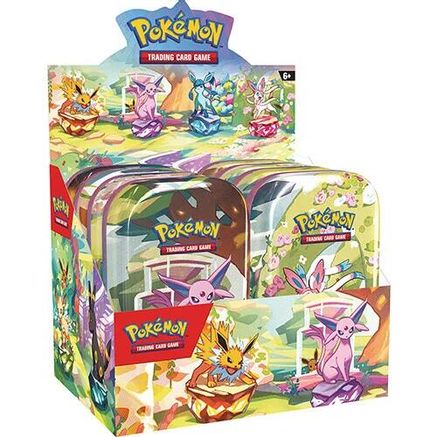 Prismatic Evolutions Mini Tin Display