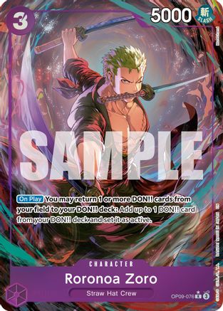 Roronoa Zoro - OP09-076 (Alternate Art) (OP09-076) - Premium Booster -The Best- Vol. 2 Foil