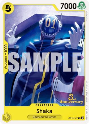 Shaka (OP13-107) - Carrying On His Will: 3rd Anniversary Tournament Cards