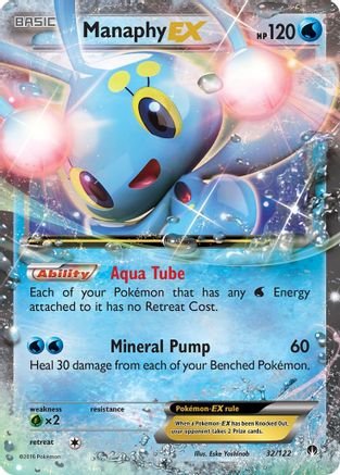 Manaphy EX (032/122) [XY  BREAKpoint] Holofoil - Ultra Rare