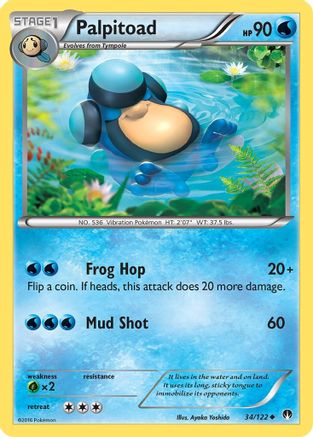 Palpitoad (034/122) [XY  BREAKpoint] Reverse Holofoil - Uncommon