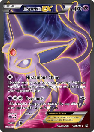 Espeon EX (Full Art) (117/122) [XY  BREAKpoint] Holofoil - Ultra Rare