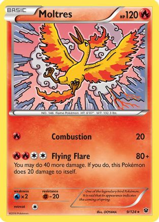 Moltres (009/124) [XY  Fates Collide] Reverse Holofoil - Rare