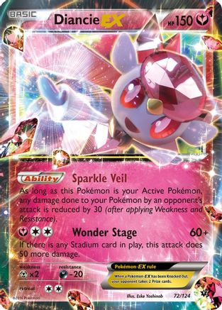 Diancie EX (072/124) [XY  Fates Collide] Holofoil - Ultra Rare