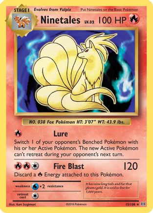 Ninetales (015/108) [XY  Evolutions] Holofoil - Holo Rare