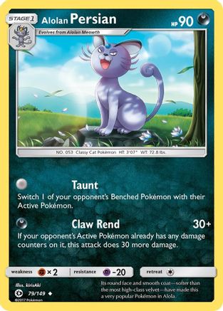 Alolan Persian (079/149) [SM Base Set] Reverse Holofoil - Uncommon