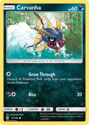 Carvanha (081/149) [SM Base Set] - Common