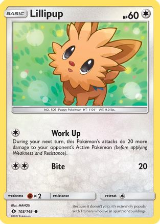 Lillipup (103/149) [SM Base Set] Reverse Holofoil - Common