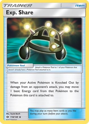 Exp. Share (118/149) [SM Base Set] Reverse Holofoil - Uncommon