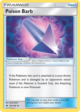 Poison Barb (124/149) [SM Base Set] Reverse Holofoil - Uncommon