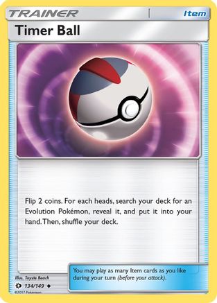 Timer Ball (134/149) [SM Base Set] Reverse Holofoil - Uncommon