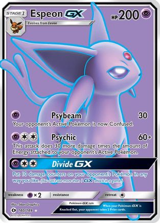 Espeon GX (Full Art) (140/149) [SM Base Set] Holofoil - Ultra Rare