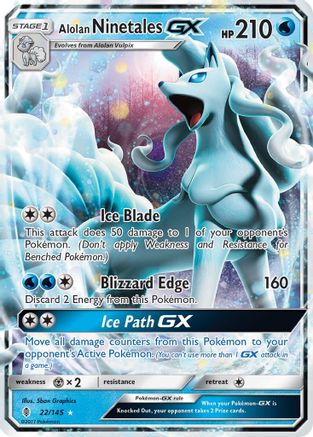 Alolan Ninetales GX (022/145) [SM  Guardians Rising] Holofoil - Ultra Rare