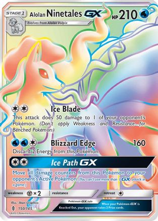 Alolan Ninetales GX (Secret) (150/145) [SM  Guardians Rising] Holofoil - Secret Rare