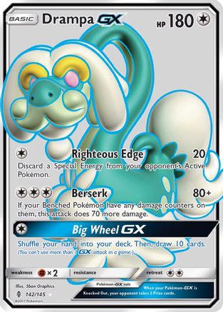 Drampa GX (Full Art) (142/145) [SM  Guardians Rising] Holofoil - Ultra Rare