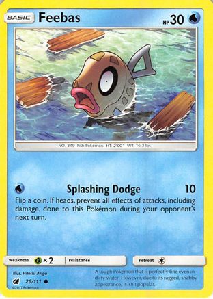 Feebas (026/111) [SM  Crimson Invasion] Reverse Holofoil - Common