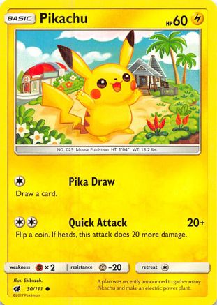 Pikachu (030/111) [SM  Crimson Invasion] - Common