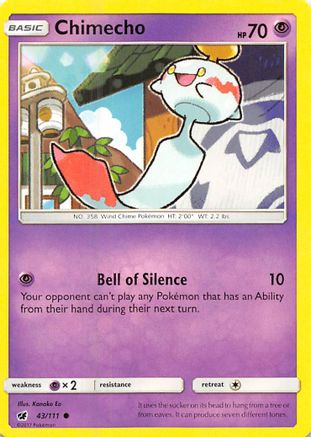 Chimecho (043/111) [SM  Crimson Invasion] Reverse Holofoil - Common