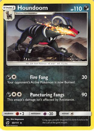 Houndoom (059/111) [SM  Crimson Invasion] Reverse Holofoil - Rare