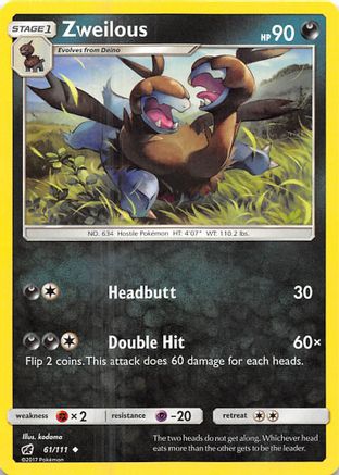 Zweilous (061/111) [SM  Crimson Invasion] Reverse Holofoil - Uncommon