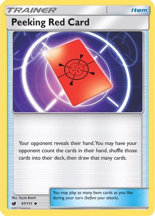 Peeking Red Card (097/111) [SM  Crimson Invasion] - Uncommon