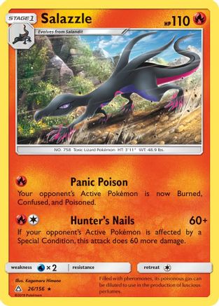 Salazzle (26/156) [SM  Ultra Prism] Reverse Holofoil - Rare