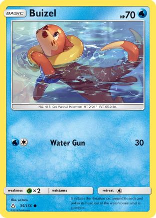 Buizel (035/156) [SM  Ultra Prism] Reverse Holofoil - Common