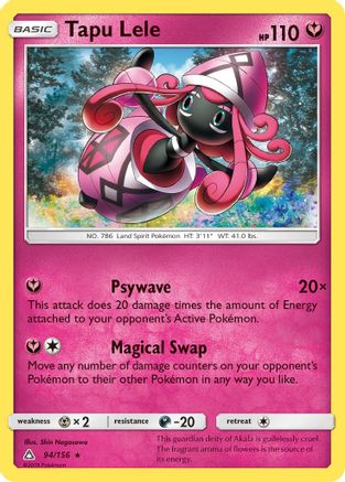 Tapu Lele (094/156) [SM  Ultra Prism] Reverse Holofoil - Rare
