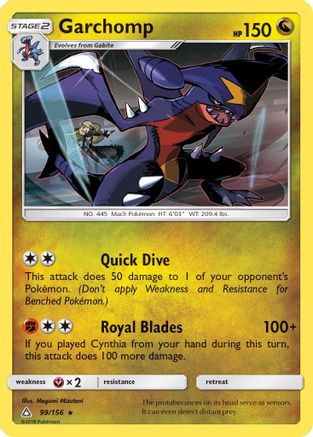 Garchomp (099/156) [SM  Ultra Prism] - Rare