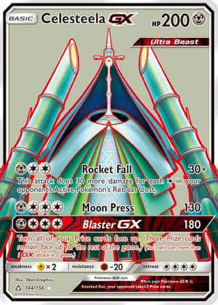 Celesteela GX (Full Art) (144/156) [SM  Ultra Prism] Holofoil - Ultra Rare