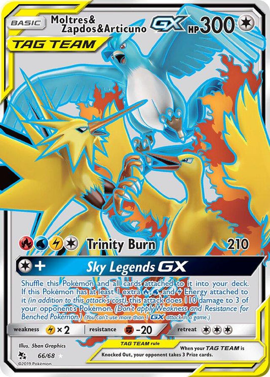 Moltres Zapdos & Articuno GX Full Art 66/68 Hidden Fates PSA 10