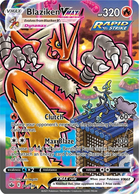 Pokemon 2021 Blaziken VMAX 201/198 Alt Art Chilling Reign GEM MINT PSA 10