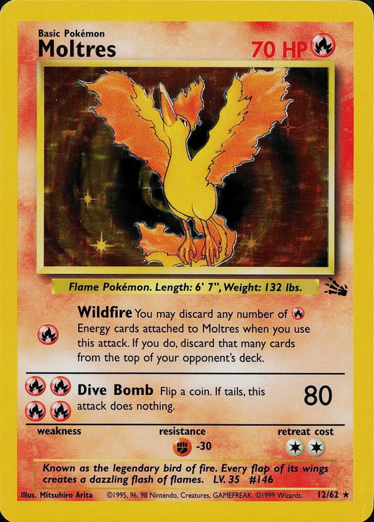 Moltres (012/62) [Fossil] Unlimited Holofoil - Holo Rare