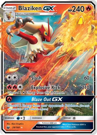 Blaziken GX (028/168) [SM  Celestial Storm] Holofoil - Ultra Rare