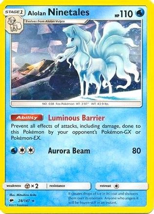 Alolan Ninetales (Cracked Ice Holo) (028/147) [Deck Exclusives] Holofoil - Holo Rare