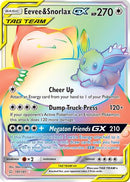 Eevee & Snorlax GX (Secret) (191/181) [SM  Team Up] Holofoil - Secret Rare