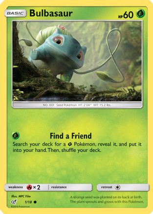 Bulbasaur (Holo Common) (001/18) [Detective Pikachu] Holofoil - Common