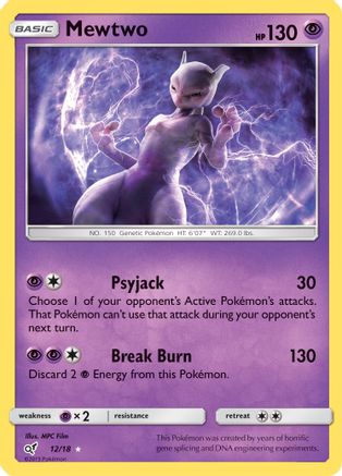Mewtwo (012/18) [Detective Pikachu] Holofoil - Holo Rare