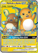 Raichu & Alolan Raichu GX (Full Art) (220/236) [SM  Unified Minds] Holofoil - Ultra Rare