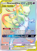 Mewtwo & Mew GX (Secret) (242/236) [SM  Unified Minds] Holofoil - Secret Rare
