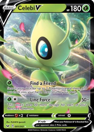 Celebi V (001/202) [SWSH01 Sword & Shield Base Set] Holofoil - Ultra Rare