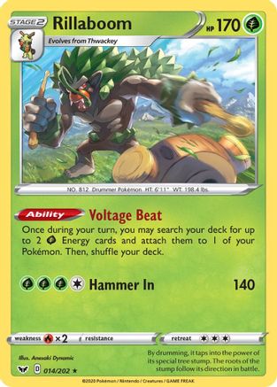 Rillaboom (014/202) [SWSH01 Sword & Shield Base Set] Holofoil - Holo Rare