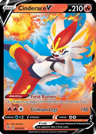 Cinderace V (035/192) [SWSH02 Rebel Clash] Holofoil - Ultra Rare
