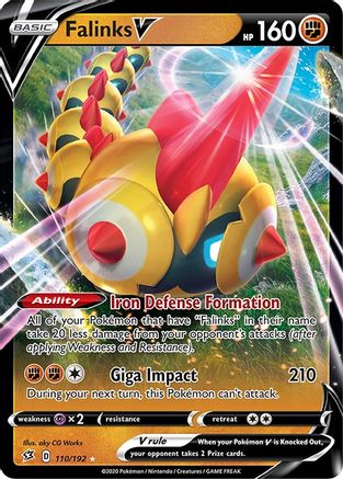 Falinks V (110/192) [SWSH02 Rebel Clash] Holofoil - Ultra Rare