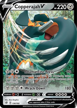 Copperajah V (136/192) [SWSH02 Rebel Clash] Holofoil - Ultra Rare