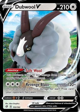 Dubwool V (153/192) [SWSH02 Rebel Clash] Holofoil - Ultra Rare