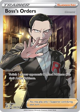 Boss's Orders (Full Art) (189/192) [SWSH02 Rebel Clash] Holofoil - Ultra Rare