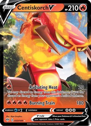 Centiskorch V (033/189) [SWSH03 Darkness Ablaze] Holofoil - Ultra Rare