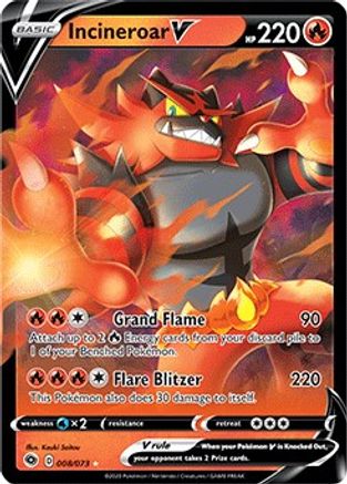 Incineroar V (008/73) [Champions Path] Holofoil - Ultra Rare