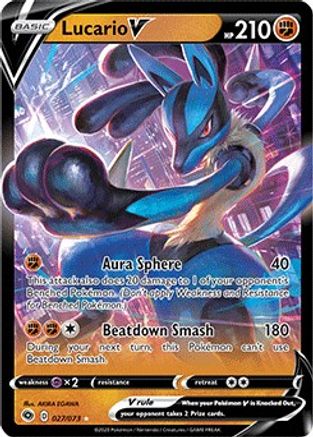 Lucario V (027/73) [Champions Path] Holofoil - Ultra Rare